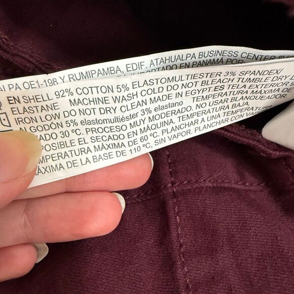 Forever 21 High Rise Waisted Jeans Flare Bellbottom Burgundy Red 28” - Picture 6 of 10